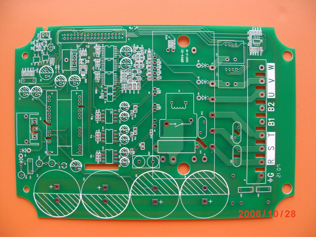 2 capas de PCB de doble cara en soldadura verde resistente al color retardante de llama