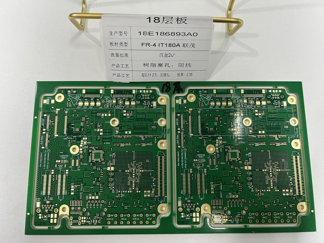 Interconector de densidad 6-32L HDI PCB Board 3/3 Mil con 0.25mm BGA IT180 ENIG3-8u