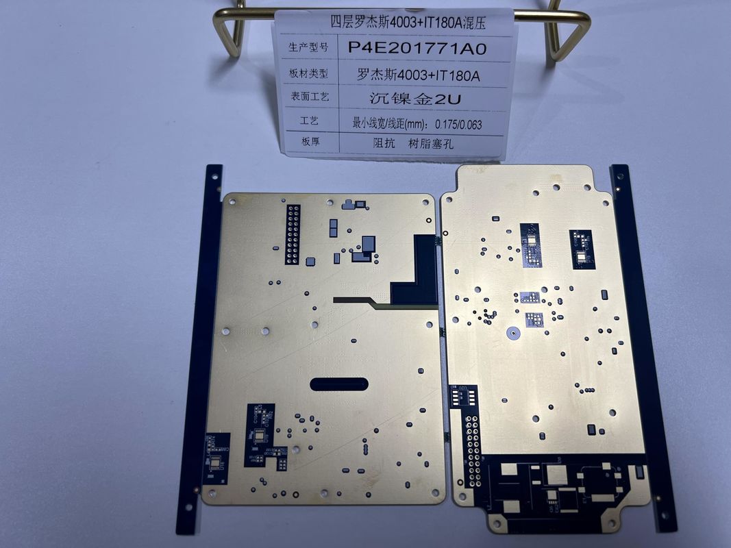 Rogers RO4003 + IT180 Mezcla Rogers placa de PCB 0,5-6 oz de cobre inmersión oro acabado