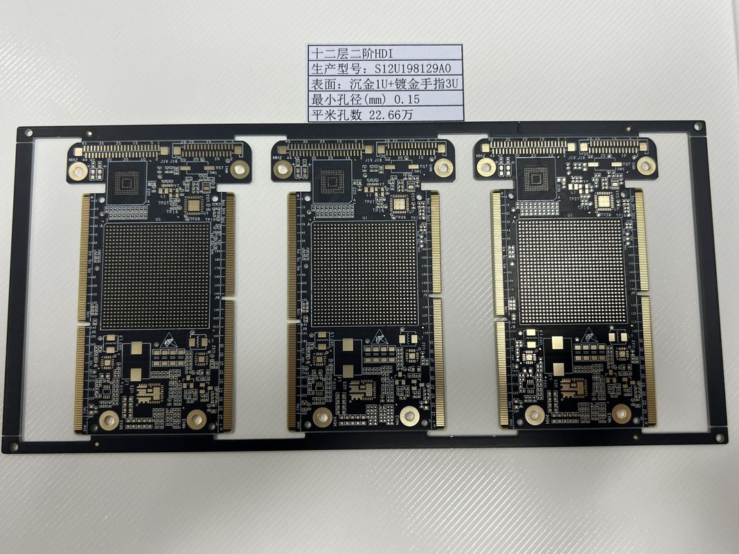 Ultra delgado 4L1 + N + 1 PCB de alta densidad Diseños electrónicos complejos Prototipo de PCB HDI