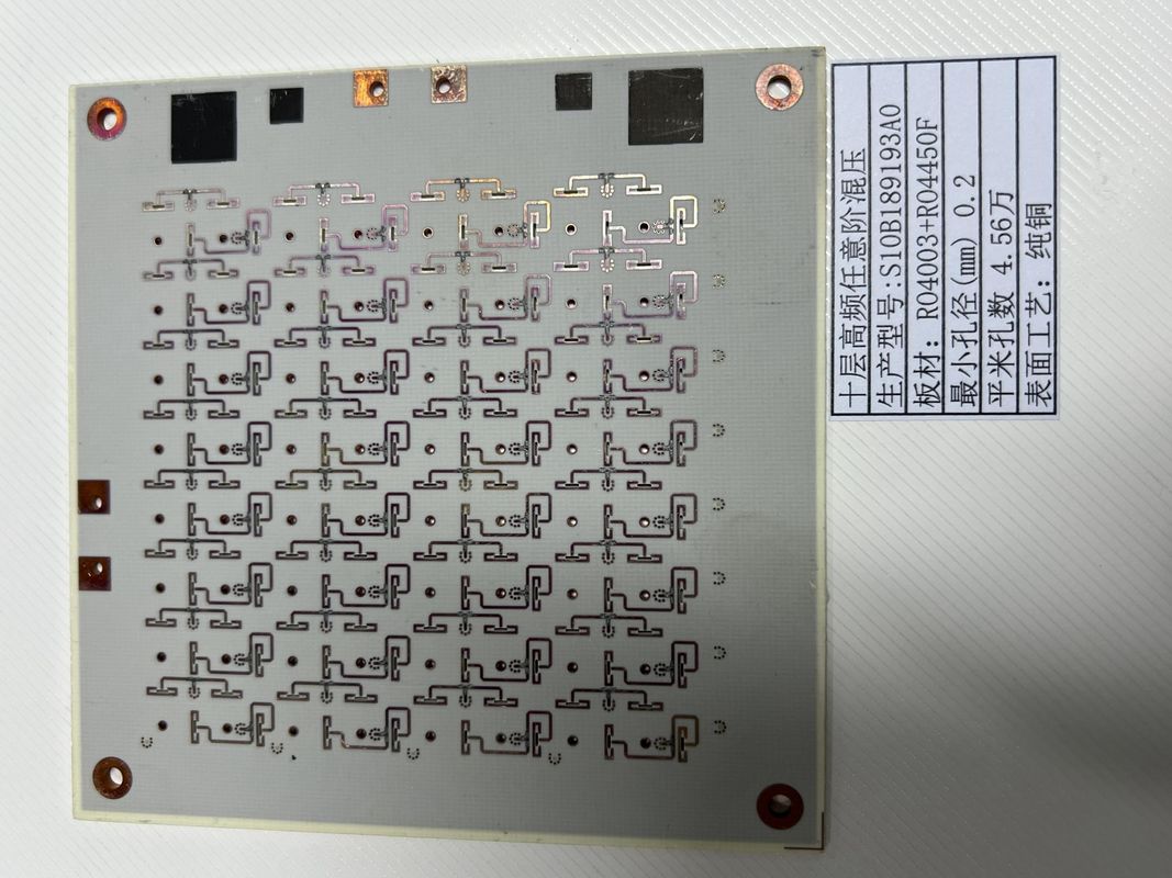 Reemplazar cualquier HDI PCB de capa con un mínimo de 3 milímetros de línea de superficie HASL / ENIG ROGERS + FR4