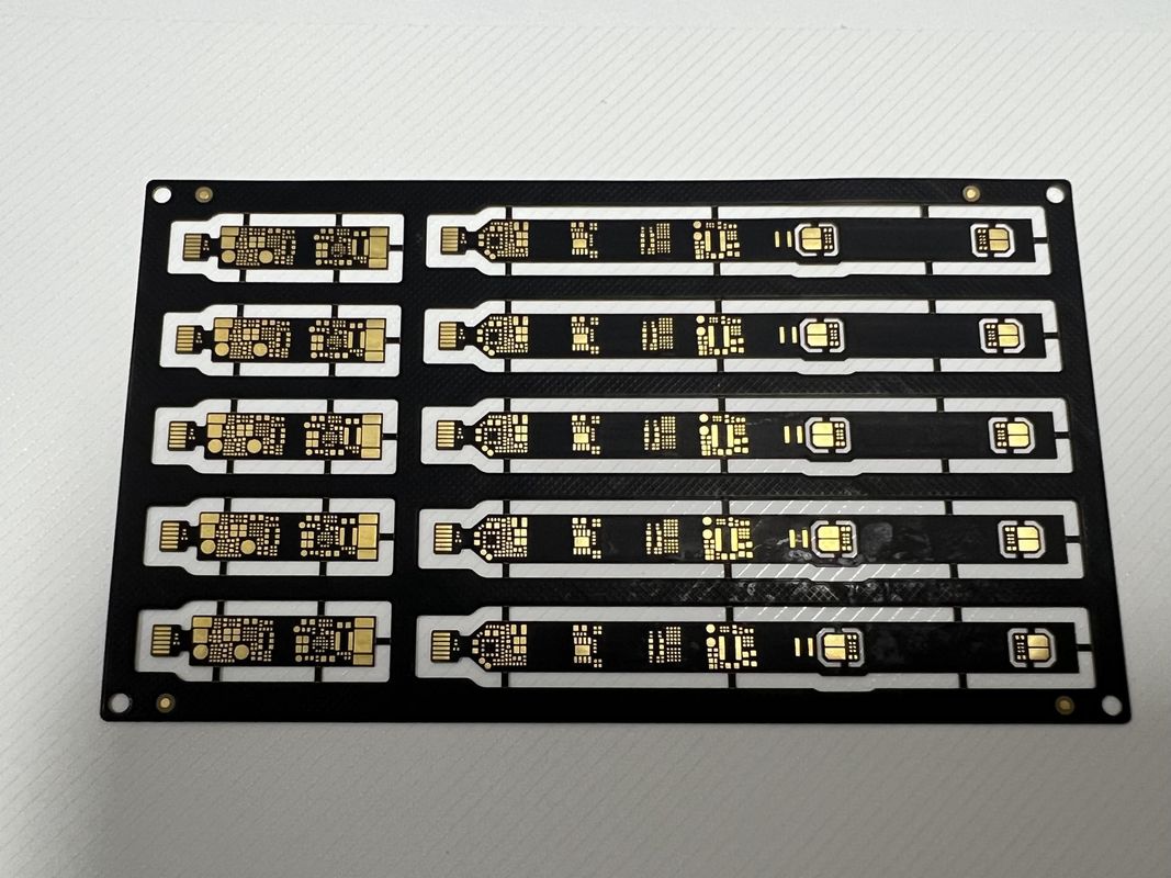 Densidad local Asamblea de PCB rígido flexible sanforizado 4 capa 0.1mm Traza con componentes SMD BGA