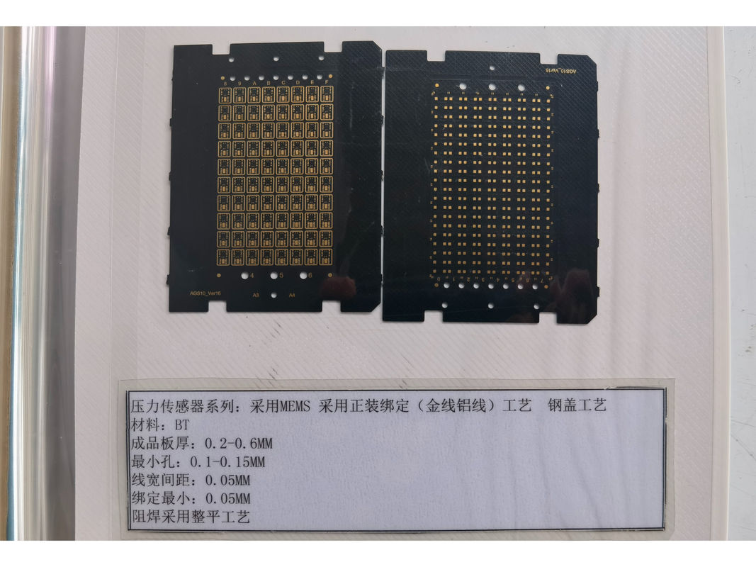 PCB de electrónica duradera con peso de cobre de 0,2 mm 1 oz máscara de soldadura negra sensor de presión PCB