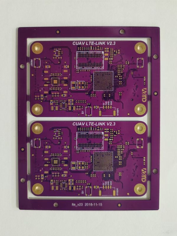 PCB de doble cara Color de pantalla de seda negro y amarillo para placa de circuito impreso de dos capas
