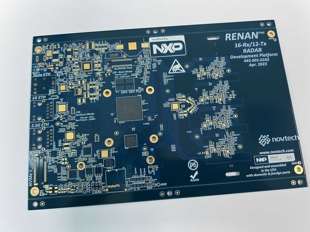 Placa de PCB HDI avanzada con vías ciegas y enterradas 100% Superficie de inmersión de prueba electrónica