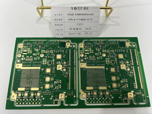 FR4 IT180 18 capas 3+N+3 HDI prototipo de placa de PCB con agujero de corte 3/3 Mil Trazas X RAY Probado HDI rápido giro ENIG