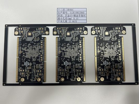 espesor 0,4-3,2 mm HDI placa de PCB 6-32L Control de impedancia 100% E Prueba