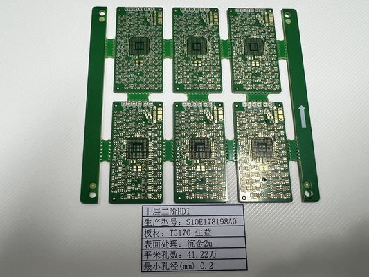 Placa de circuito HDI OEM 10 capa 2 + N + 2 prueba de rayos X Ultra delgado 0.2mm-6.00mm